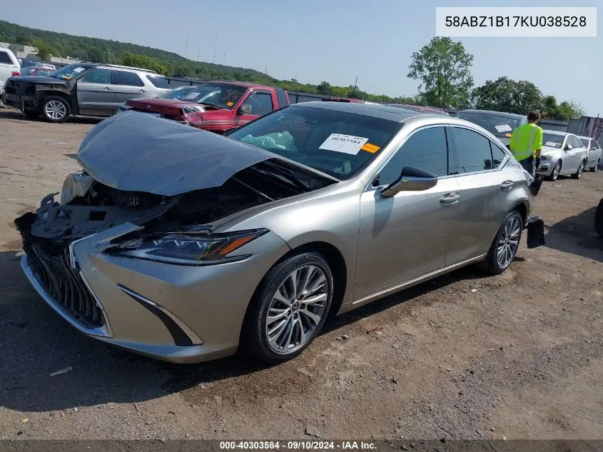 2019 Lexus Es 350 Luxury VIN: 58ABZ1B17KU038528 Lot: 40303584