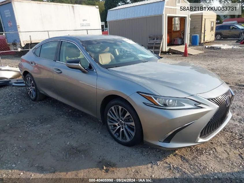 2019 Lexus Es 300H VIN: 58AB21B1XKU003731 Lot: 40405998