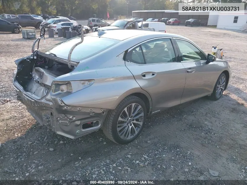 58AB21B1XKU003731 2019 Lexus Es 300H