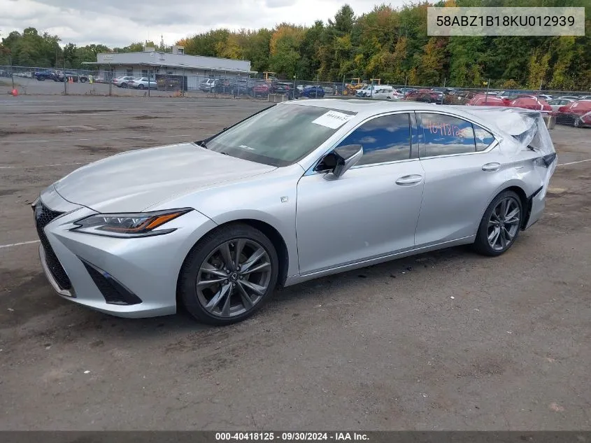 58ABZ1B18KU012939 2019 Lexus Es 350 F Sport