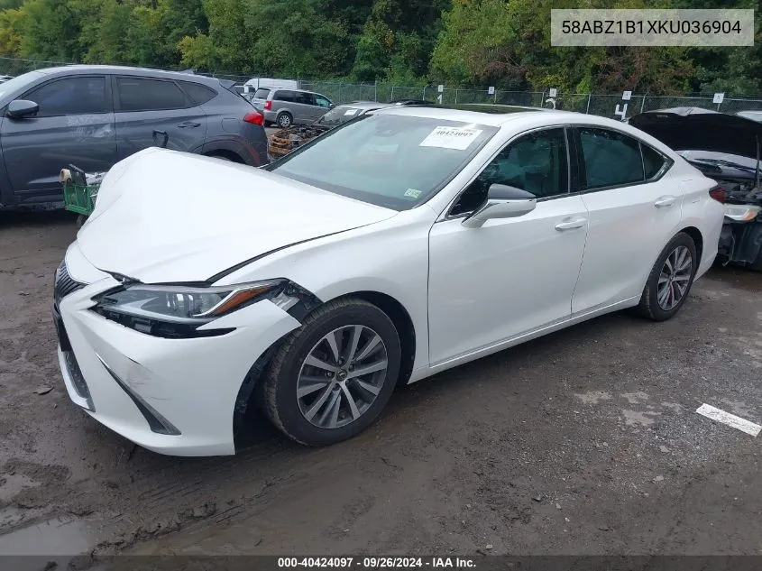 2019 Lexus Es 350 VIN: 58ABZ1B1XKU036904 Lot: 40424097