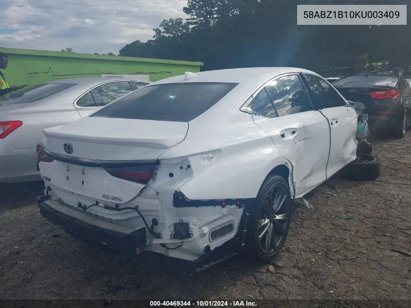 58ABZ1B10KU003409 2019 Lexus Es 350 F Sport