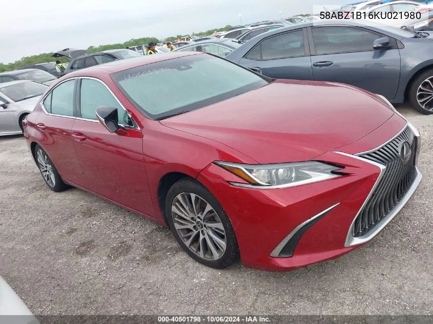 2019 Lexus Es 350 VIN: 58ABZ1B16KU021980 Lot: 40501798