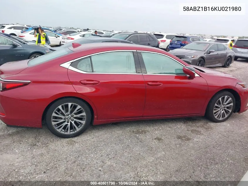 2019 Lexus Es 350 VIN: 58ABZ1B16KU021980 Lot: 40501798