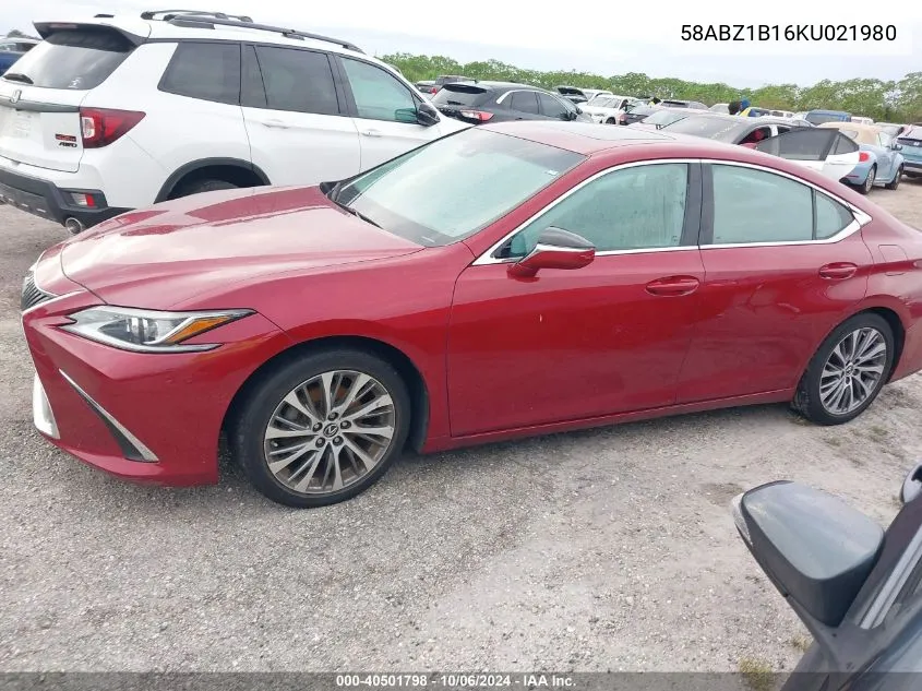 2019 Lexus Es 350 VIN: 58ABZ1B16KU021980 Lot: 40501798