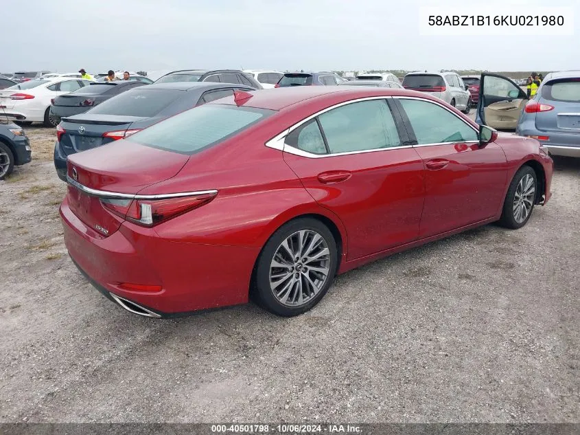 2019 Lexus Es 350 VIN: 58ABZ1B16KU021980 Lot: 40501798