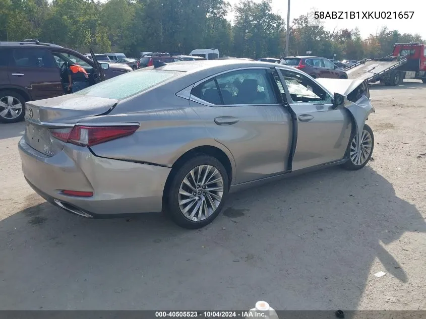 2019 Lexus Es 350 Luxury VIN: 58ABZ1B1XKU021657 Lot: 40505523