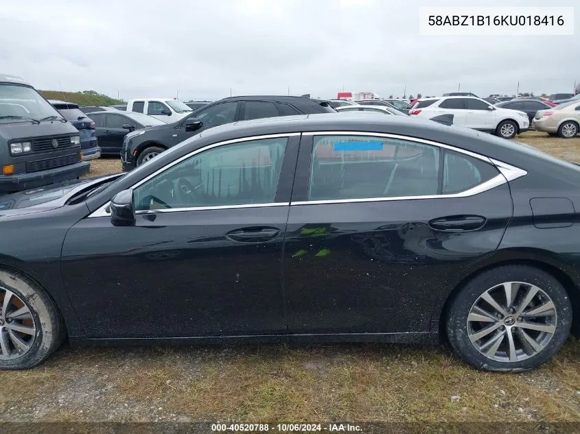 2019 Lexus Es 350 VIN: 58ABZ1B16KU018416 Lot: 40520788