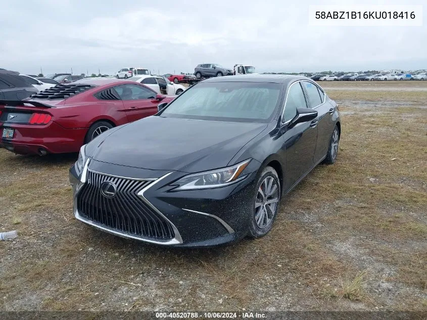 2019 Lexus Es 350 VIN: 58ABZ1B16KU018416 Lot: 40520788