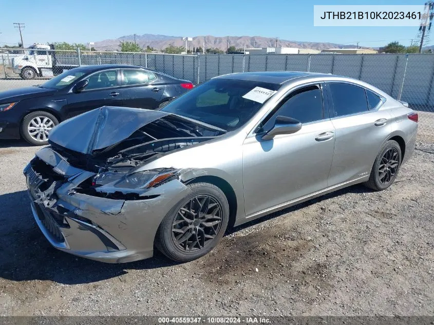 2019 Lexus Es 300H VIN: JTHB21B10K2023461 Lot: 40559347