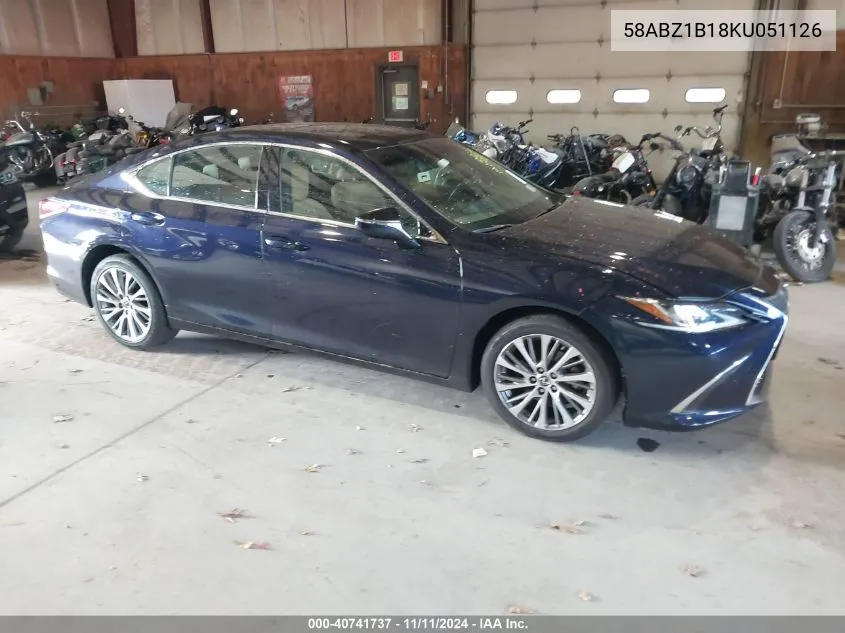 2019 Lexus Es 350 VIN: 58ABZ1B18KU051126 Lot: 40741737