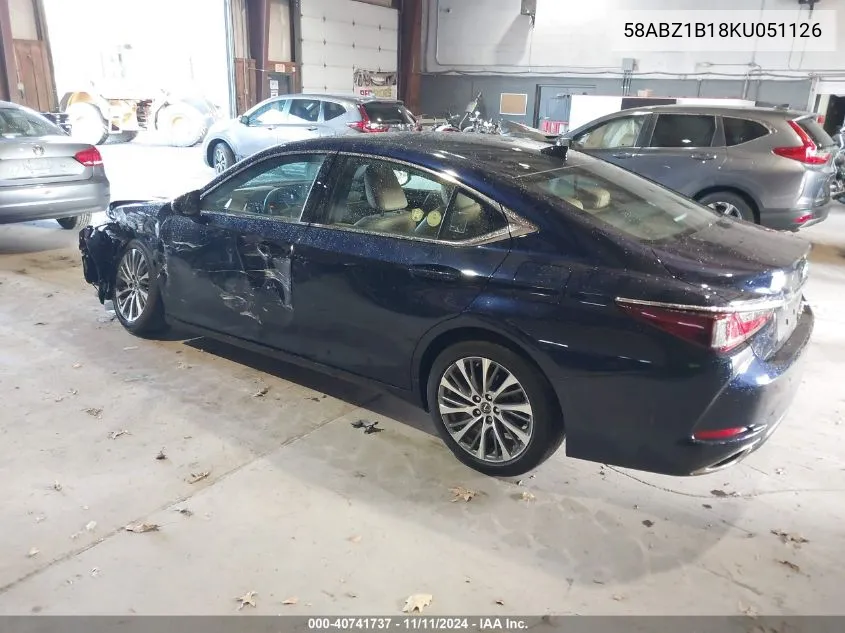 2019 Lexus Es 350 VIN: 58ABZ1B18KU051126 Lot: 40741737