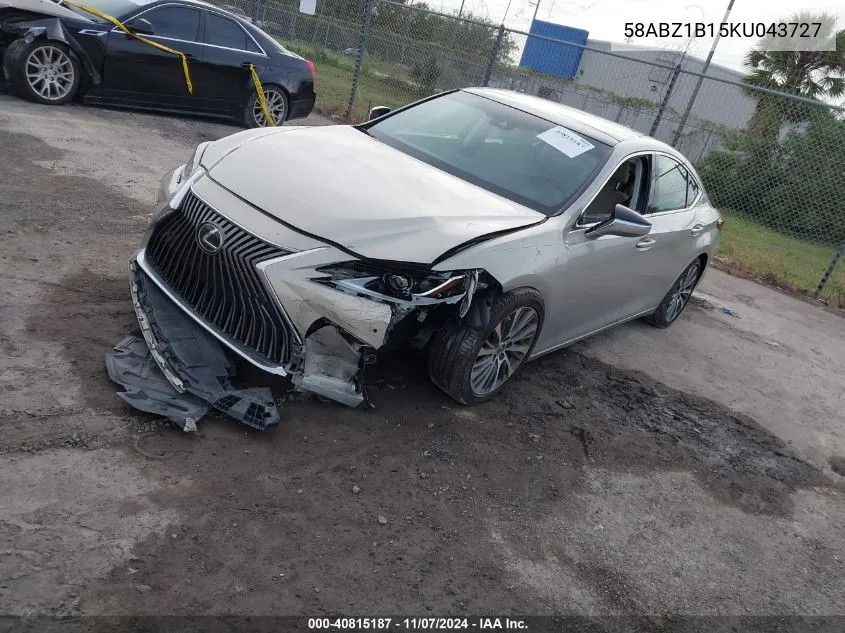 2019 Lexus Es 350 Luxury VIN: 58ABZ1B15KU043727 Lot: 40815187