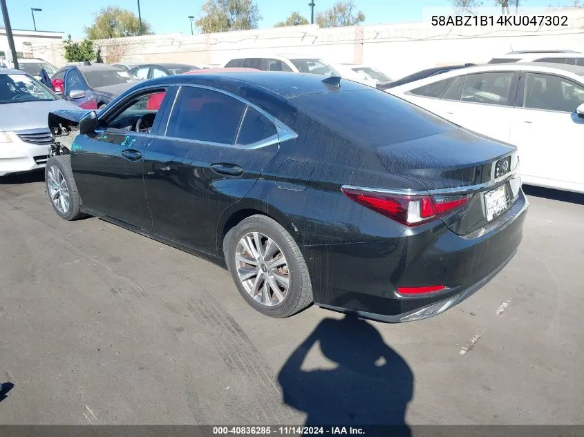 2019 Lexus Es 350 VIN: 58ABZ1B14KU047302 Lot: 40836285