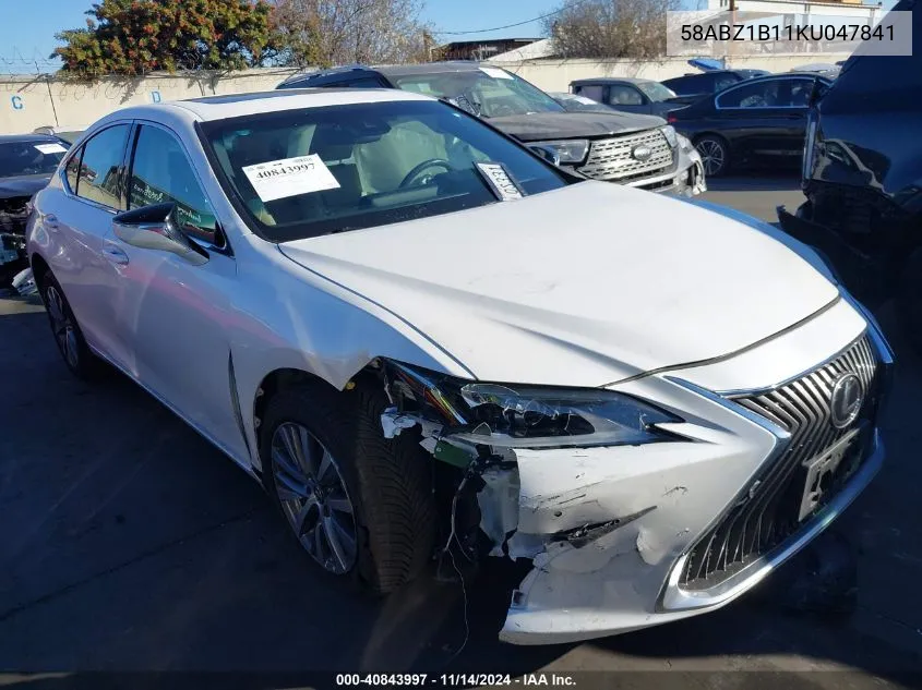 2019 Lexus Es 350 VIN: 58ABZ1B11KU047841 Lot: 40843997