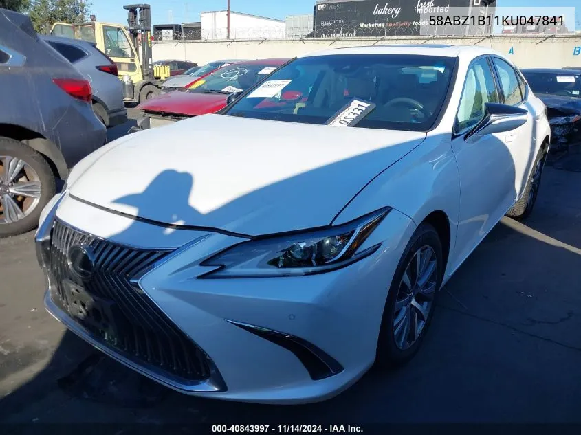 2019 Lexus Es 350 VIN: 58ABZ1B11KU047841 Lot: 40843997