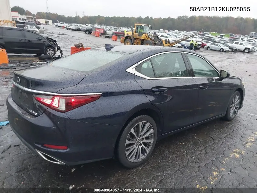 2019 Lexus Es 350 VIN: 58ABZ1B12KU025055 Lot: 40904057