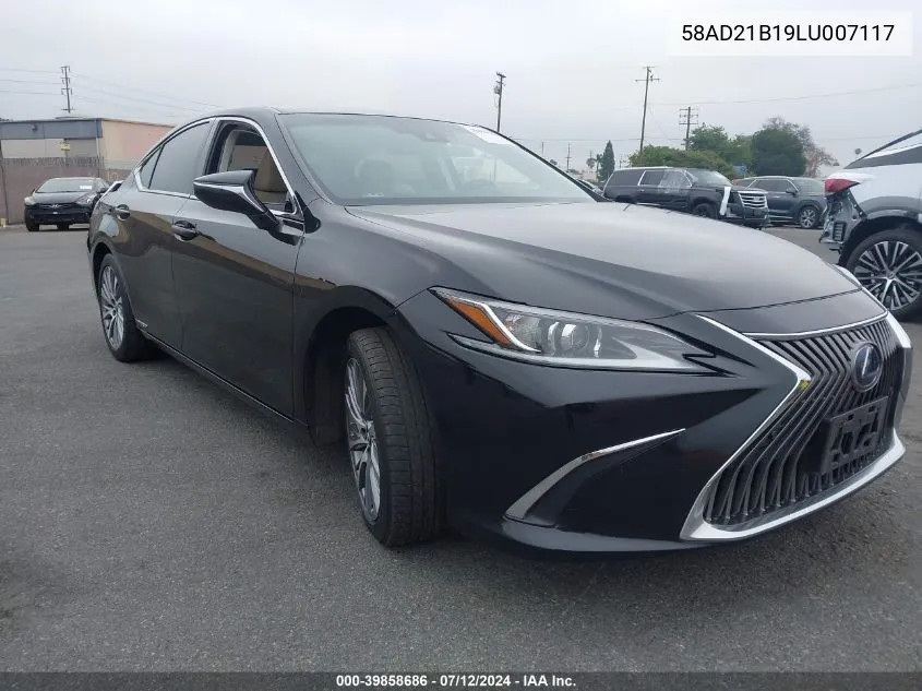 2020 Lexus Es 300H VIN: 58AD21B19LU007117 Lot: 39858686