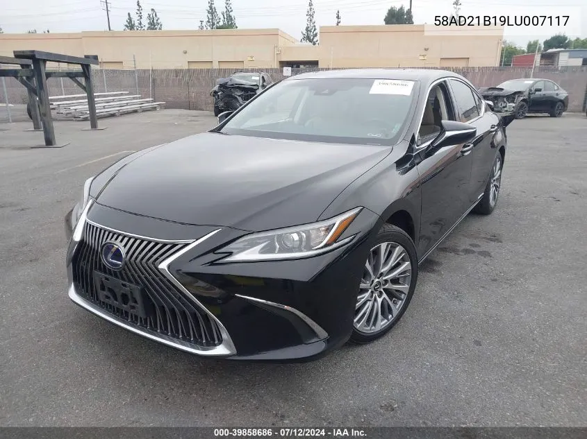 2020 Lexus Es 300H VIN: 58AD21B19LU007117 Lot: 39858686