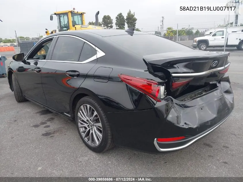 2020 Lexus Es 300H VIN: 58AD21B19LU007117 Lot: 39858686