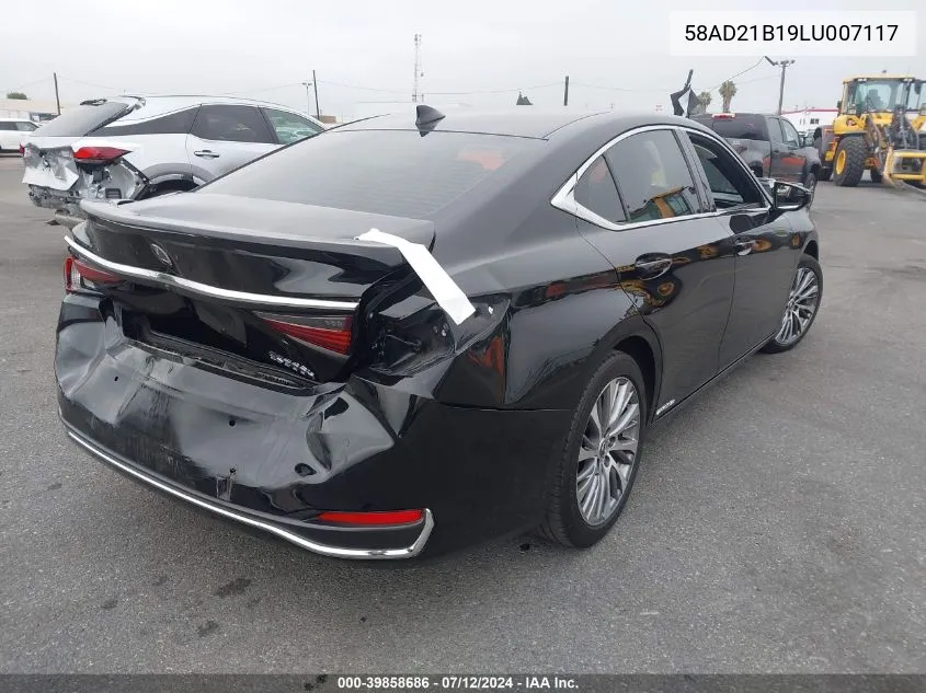 2020 Lexus Es 300H VIN: 58AD21B19LU007117 Lot: 39858686