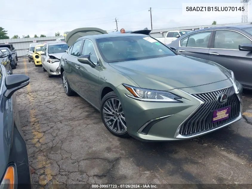 2020 Lexus Es 350 350 VIN: 58ADZ1B15LU070145 Lot: 39957723