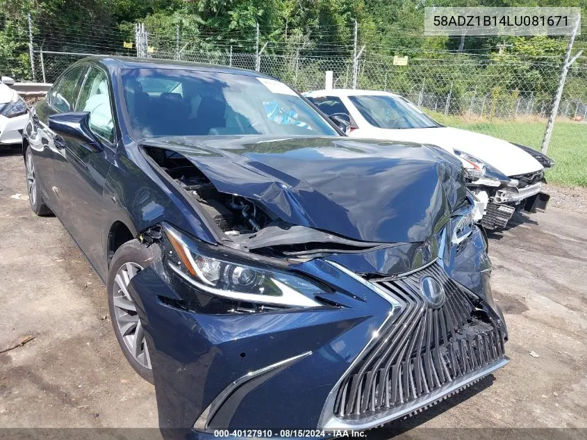 2020 Lexus Es 350 VIN: 58ADZ1B14LU081671 Lot: 40127910