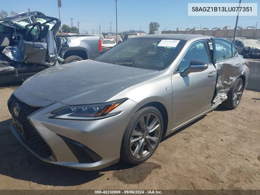 2020 Lexus Es 350 F Sport VIN: 58AGZ1B13LU077351 Lot: 40230989