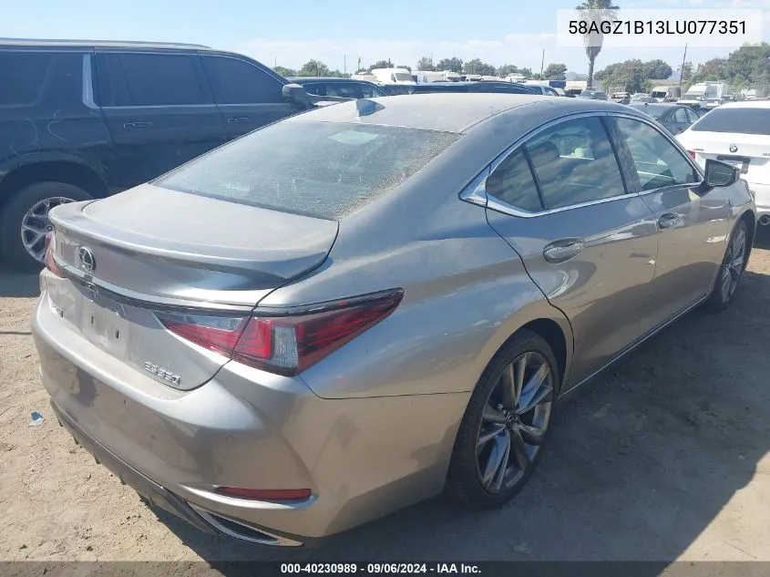 2020 Lexus Es 350 F Sport VIN: 58AGZ1B13LU077351 Lot: 40230989