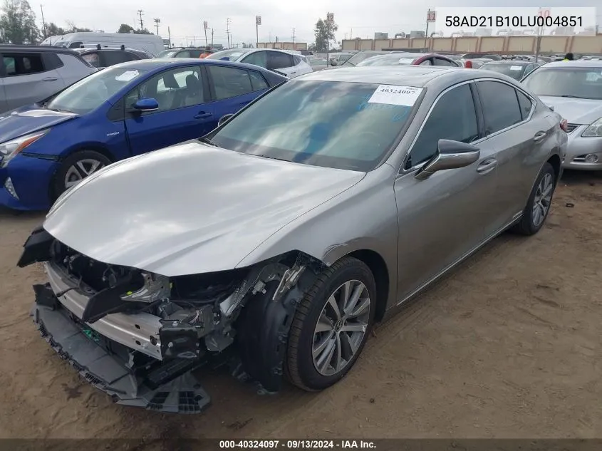 58AD21B10LU004851 2020 Lexus Es 300H