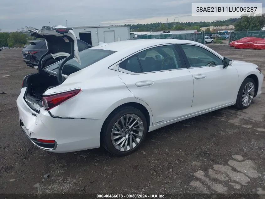 2020 Lexus Es 300H Luxury VIN: 58AE21B11LU006287 Lot: 40466678