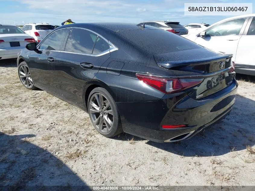 2020 Lexus Es 350 F Sport VIN: 58AGZ1B13LU060467 Lot: 40489006