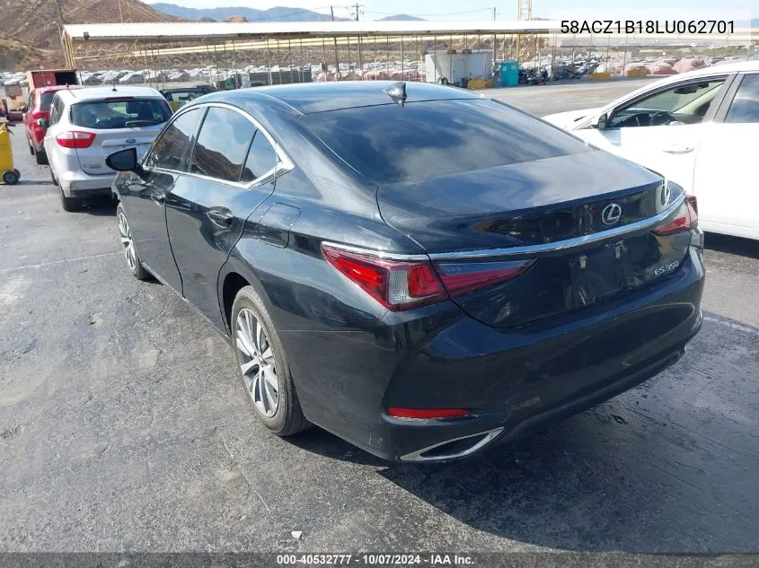 2020 Lexus Es 350 VIN: 58ACZ1B18LU062701 Lot: 40532777