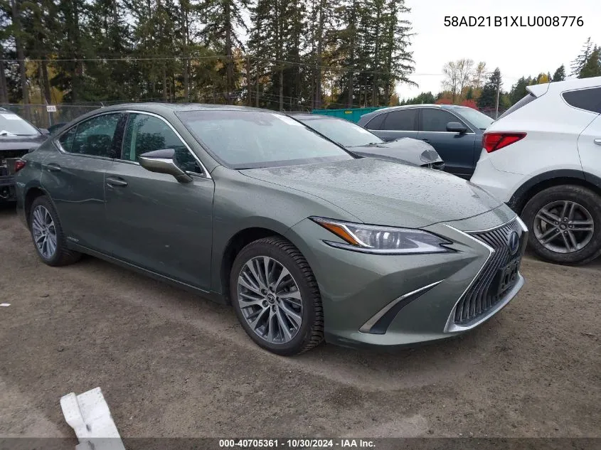 2020 Lexus Es 300H VIN: 58AD21B1XLU008776 Lot: 40705361