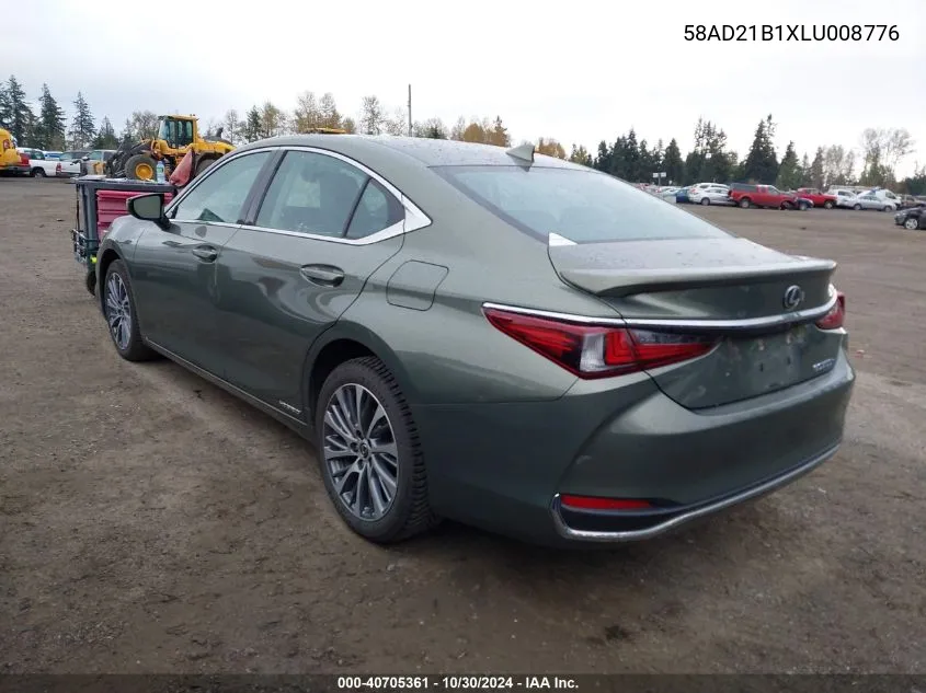 2020 Lexus Es 300H VIN: 58AD21B1XLU008776 Lot: 40705361