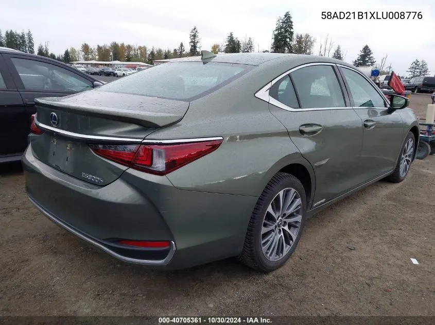 2020 Lexus Es 300H VIN: 58AD21B1XLU008776 Lot: 40705361