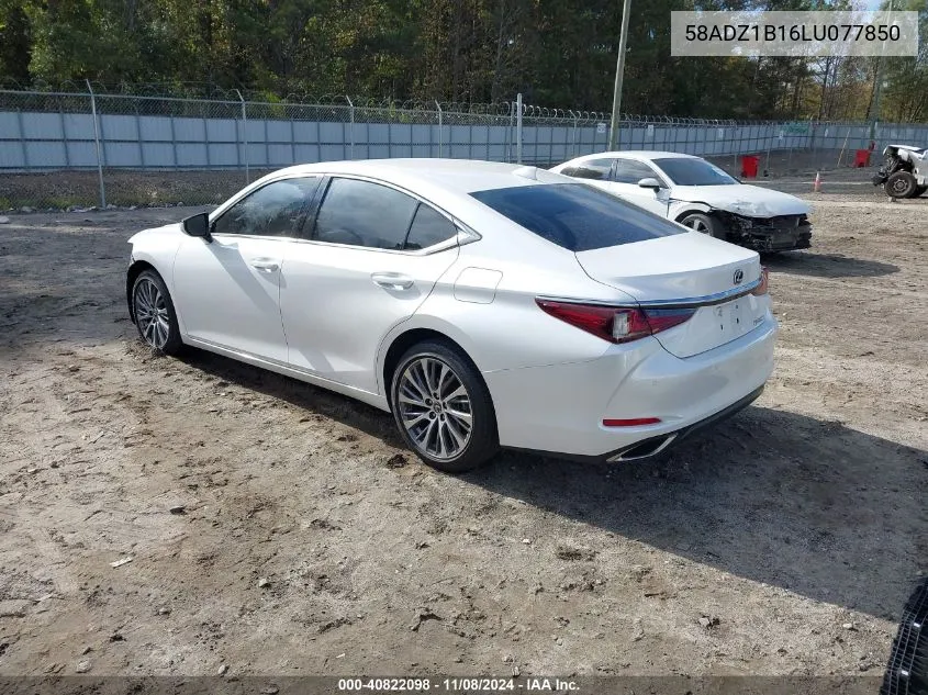 2020 Lexus Es 350 VIN: 58ADZ1B16LU077850 Lot: 40822098