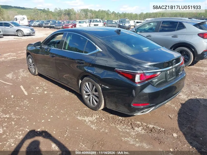 2020 Lexus Es 350 VIN: 58ACZ1B17LU051933 Lot: 40865389