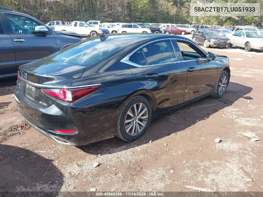 2020 Lexus Es 350 VIN: 58ACZ1B17LU051933 Lot: 40865389