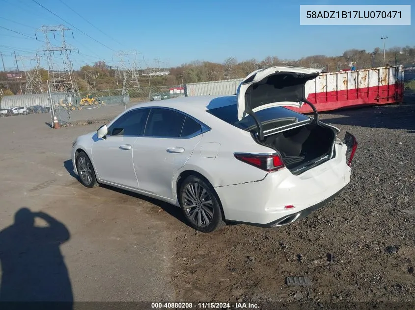 2020 Lexus Es 350 VIN: 58ADZ1B17LU070471 Lot: 40880208