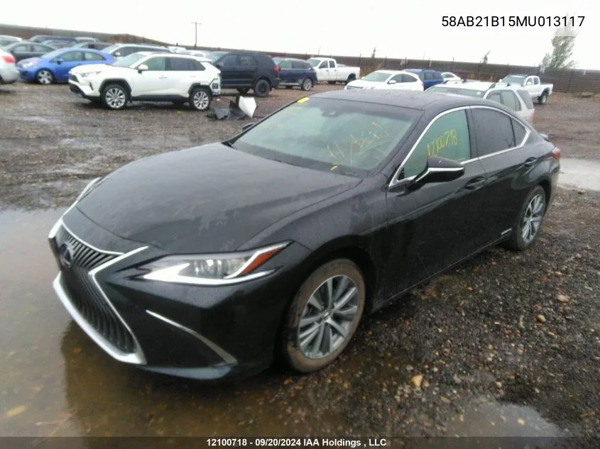 2021 Lexus Es 300H 300H VIN: 58AB21B15MU013117 Lot: 12100718