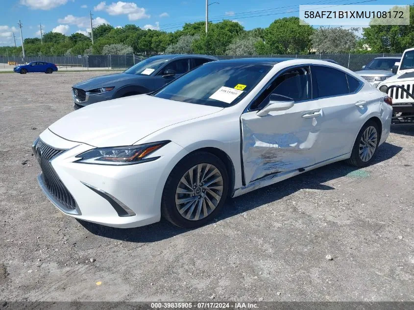 2021 Lexus Es 350 Ultra Luxury VIN: 58AFZ1B1XMU108172 Lot: 39835905