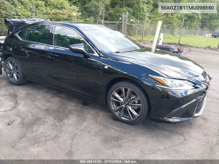 2021 Lexus Es 350 F Sport VIN: 58AGZ1B11MU098880 Lot: 39914103