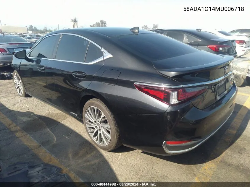 2021 Lexus Es 300H VIN: 58ADA1C14MU006718 Lot: 40144792