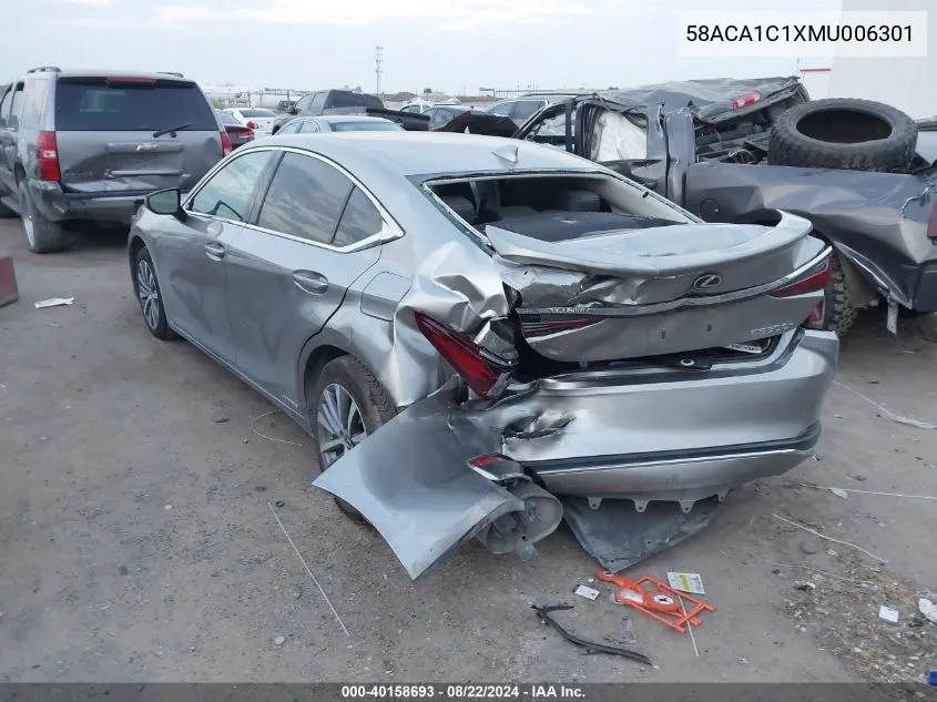 2021 Lexus Es 300H VIN: 58ACA1C1XMU006301 Lot: 40158693