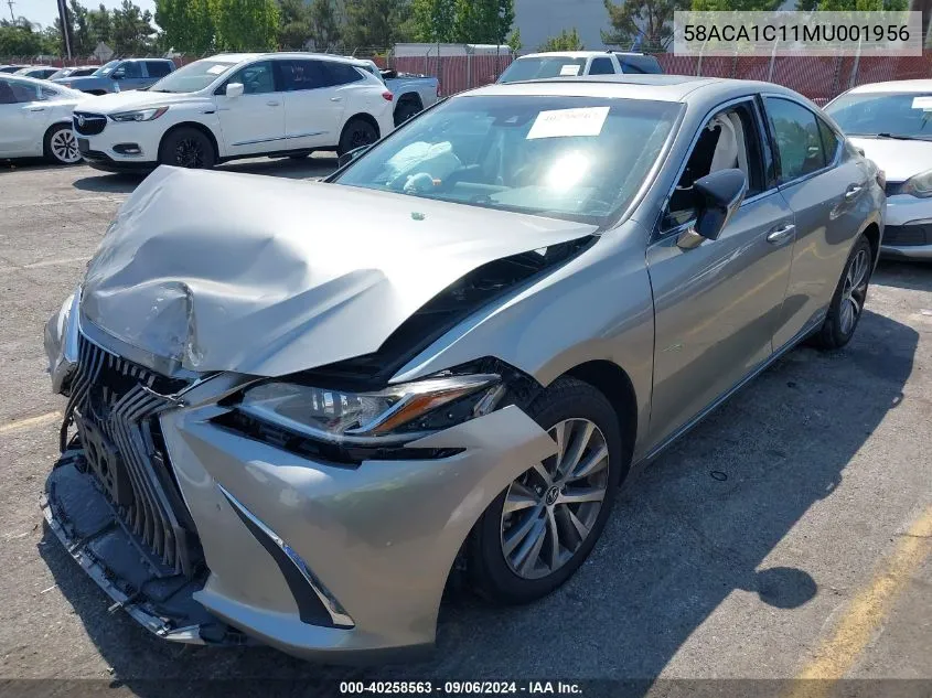 2021 Lexus Es 300H VIN: 58ACA1C11MU001956 Lot: 40258563