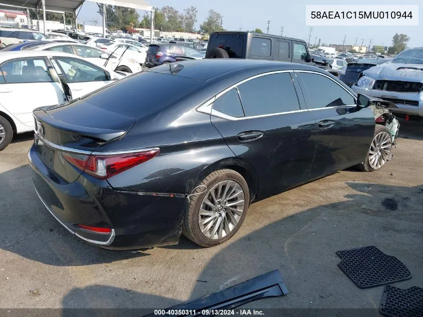 2021 Lexus Es 300H Luxury VIN: 58AEA1C15MU010944 Lot: 40350311