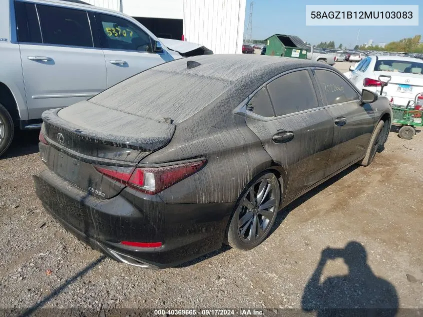 2021 Lexus Es 350 F Sport VIN: 58AGZ1B12MU103083 Lot: 40369665