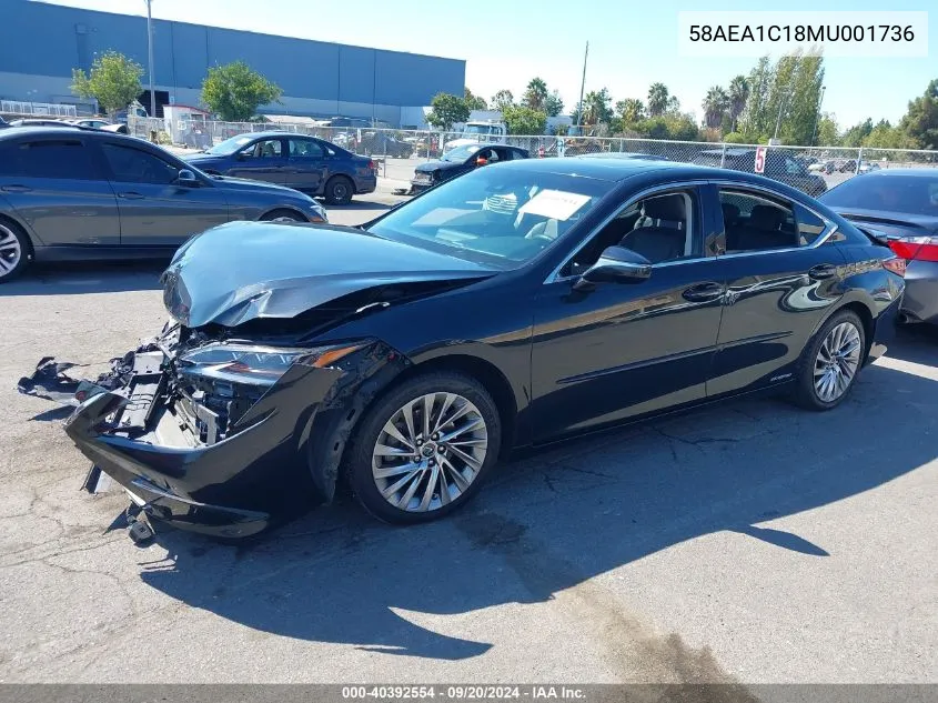 58AEA1C18MU001736 2021 Lexus Es 300H Luxury