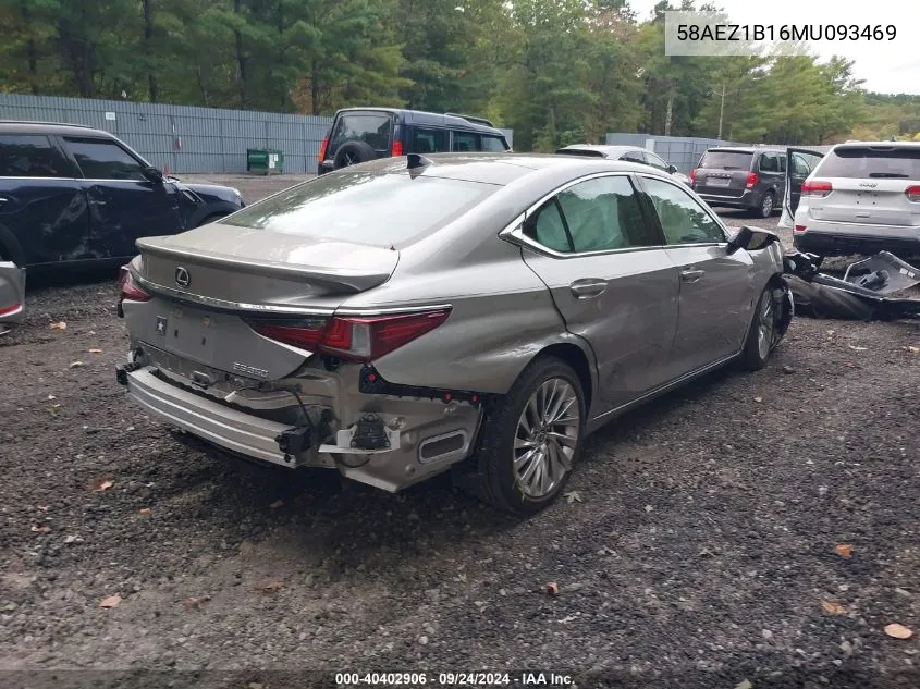 2021 Lexus Es 350 Base/350 Luxury/350 Ultra Luxury/350 F Sport VIN: 58AEZ1B16MU093469 Lot: 40402906